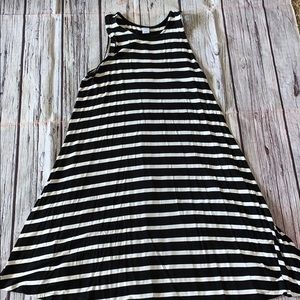 Old Navy B&W stripe swing tank  dress size S